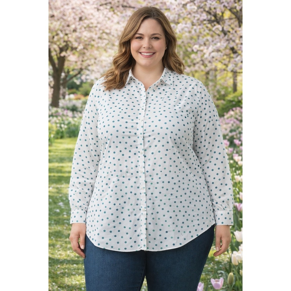 Talbots Button Up Long Sleeve Size 1X Office Casual Business